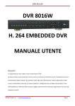 dvr 8016w h. 264 embedded dvr manuale utente