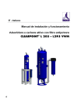 Manual de instalación y funcionamiento Adsorbitore a carbone