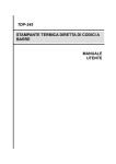 tdp-245 manuale utente stampante termica diretta di