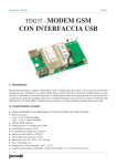 TDG37 - MODEM GSM CON INTERFACCIA USB