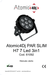 Atomic4Dj PAR SLIM H7 7 Led 3in1 - Pro