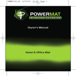 Owner`s Manual Home & Office Mat