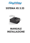 SISTEMA HS 3.33 MANUALE INSTALLAZIONE
