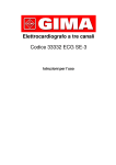 Elettrocardiografo a tre canali Codice 33332 ECG SE-3