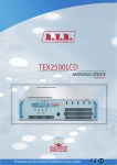 TEX2500LCD - RVR Elettronica SpA Documentation Server