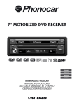 7” MOTORIZED DVD RECEIVER VM 040