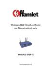 Wireless ADSL2+ Broadband Router con Ethernet switch 4