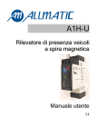 Rilevatore di presenza veicoli a spira magnetica Manuale utente