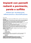 Impianti pannelli radianti a pavimento, parete e soffitto