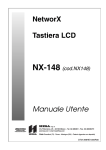 Manuale Utente NetworX Tastiera LCD