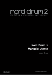 Nord Drum 2 Manuale Utente