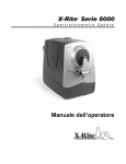 X-Rite&reg; Serie 8000 Manuale dell`operatore
