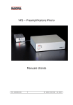 VPS – Preamplificatore Phono Manuale Utente