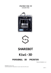 Manuale uso Sharebot Kiwi-3D