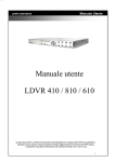 Manuale utente LDVR 410 / 810 / 610
