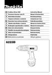 GB Cordless Driver Drill Instruction Manual F Perceuse