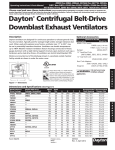 Dayton® Centrifugal Belt-Drive Downblast Exhaust Ventilators