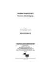 INFORMACI&Oacute;N IMPORTANTE Televisor LED de 65 pulg. NS