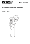 Termómetro infrarrojo (IR), doble láser