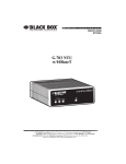 Black Box G.703 NTU w/10BaseT User Manual