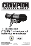 1814 kg Malacate - Champion Power Equipment