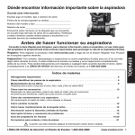 D&oacute;nde encontrar informaci&oacute;n importante sobre la aspiradora ESPA