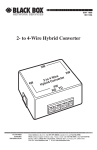 2- to 4-Wire Hybrid Converter