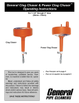 General Clog Chaser & Power Clog Chaser Operating Instructions