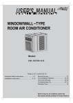 WINDOW/WALL TYPE ROOM AIR CONDITIONER -