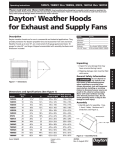 Dayton® Weather Hoods for Exhaust and Supply Fans