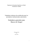 Estándares Banco de Sangre - Superintendencia de Salud