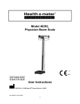 Model 402KL Physician Beam Scale User Instructions