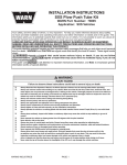 INSTALLATION INSTRUCTIONS SXS Plow Push Tube Kit