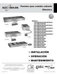 • InstalacIón • OpEracIón • MantEnIMIEntO - Alto