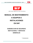 MANUAL DE MANTENIMIENTO SHF - Sociedad Hipotecaria Federal