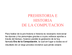PREHISTORIA E HISTORIA DE LA COMPUTACION