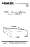 RS-232 ↔ Current Loop Interface Converter (232/CL-E)