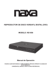 MODELO: ND-856 Manual de Operaci&oacute;n