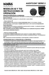 MODELOS 52 y t52 INStRUCCIONES DE OPERACI&Oacute;N