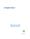 Notas de la versión de CA Agile Vision