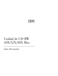 Unidad de CD-RW 40X/12X/40X Max: Guía del usuario