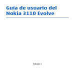 Guía de usuario del Nokia 3110 Evolve