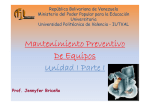 ICLASE MANTENIMIENTO PREVENTIVO Unidad I