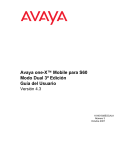 Avaya one-X™ Mobile para S60 Modo Dual 3ª