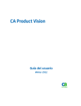 Guía del usuario de CA Product Vision