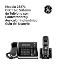 Modelo 28871 DECT 6.0 Sistema de Teléfono con Contestadora y