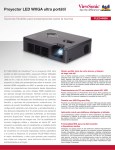Proyector LED WXGA ultra port&aacute;til