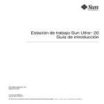 Sun Ultra 20 Workstation User Guide - es