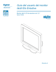 Especificaciones del monitor táctil