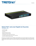 Switch PoE+ web smart Gigabit de 28 puertos